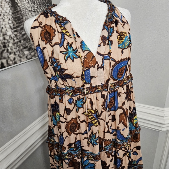 NWT Anthropologie Love The Label Boho Printed Maxi Dress Size XS P 100% cotton - Picture 6 of 13